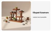 Multi-Tiered Plant Shelf Stepped Shape Home Decor Unrestricted Standing