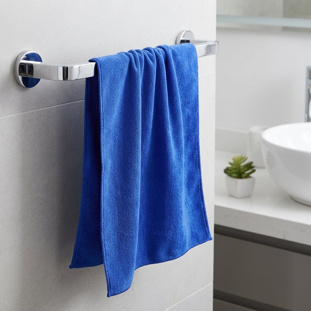40cm x 40cm Microfibre Cloth for Cleaning Supplies, Textured Colour Fast Cloth, Absorbent Midweight Construction for Kitchen, Glass and Floor