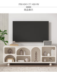 北欧风电视柜艺术现代简约小户型设计客厅收纳边柜地柜ins洞穴柜 白色40长X20厚X60高 整装