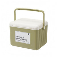 13L Cooler Box White Lid Outdoor Container Ribbed Sides