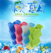 Wave-Shaped Plastic Ice Pack for Food Preservation