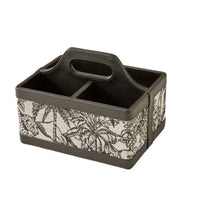 Divided Desktop Organizer Woven Storage Box with Handle Portable for Desk