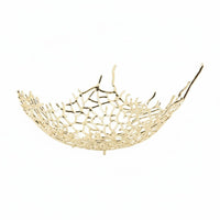 Metal Wire Fruit Bowl Breathable opening Design Gold Wire Decorative Bowl Space Saving Household Decor for Living Room
