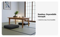 Foldable Low Tea Table Rounded Corners Bay Window Short Table Sturdy and Stable Japanese Aesthetic Floor Desk for Living Room