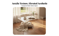 C-Shaped Rolling Table Transparent Design Nightstand Space-Saving Multi-Functional for Homeowners, Living Room, Bedroom, Balcony