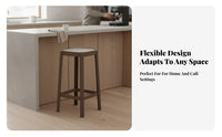 Backless Counter Stool Minimalist Design Bar Chair Floor Protection Circle