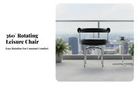 cylindrical Frame rotating Armchair Modernist Inspired Design Indoor Furniture for Study