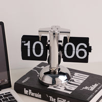 Modern Luxury Automatic Flip Clock Desk Decor