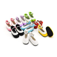 BJD Doll High Heels for 1/6 Scale & 20cm Cotton Dolls, Princess Shoes with Elastic Buckle
