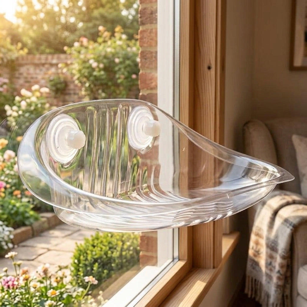 Cat Hammock Window Cat Bed with 4 Powerful Suction Cups, Small Bedside Bed for Indoor Cats, Suction Cup Cat Bed and Window Perch