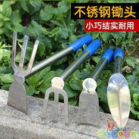 德国不锈钢除草锄头种菜种花松土多功能农用工具大全小型铲子园艺