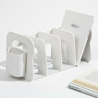 Partitioned Book Rack with Pen Holder Multifunctional for Distant Workers