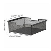 4 Pieces Closet Hanging Storage Bin Easy to Install Wardrobe Mesh Basket