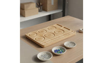 Wooden Bead Tray Wood Bracelet Design Easy-to-Use Bracelet Beading Board for DIY Crafters, Jewelry Makers, Workbench