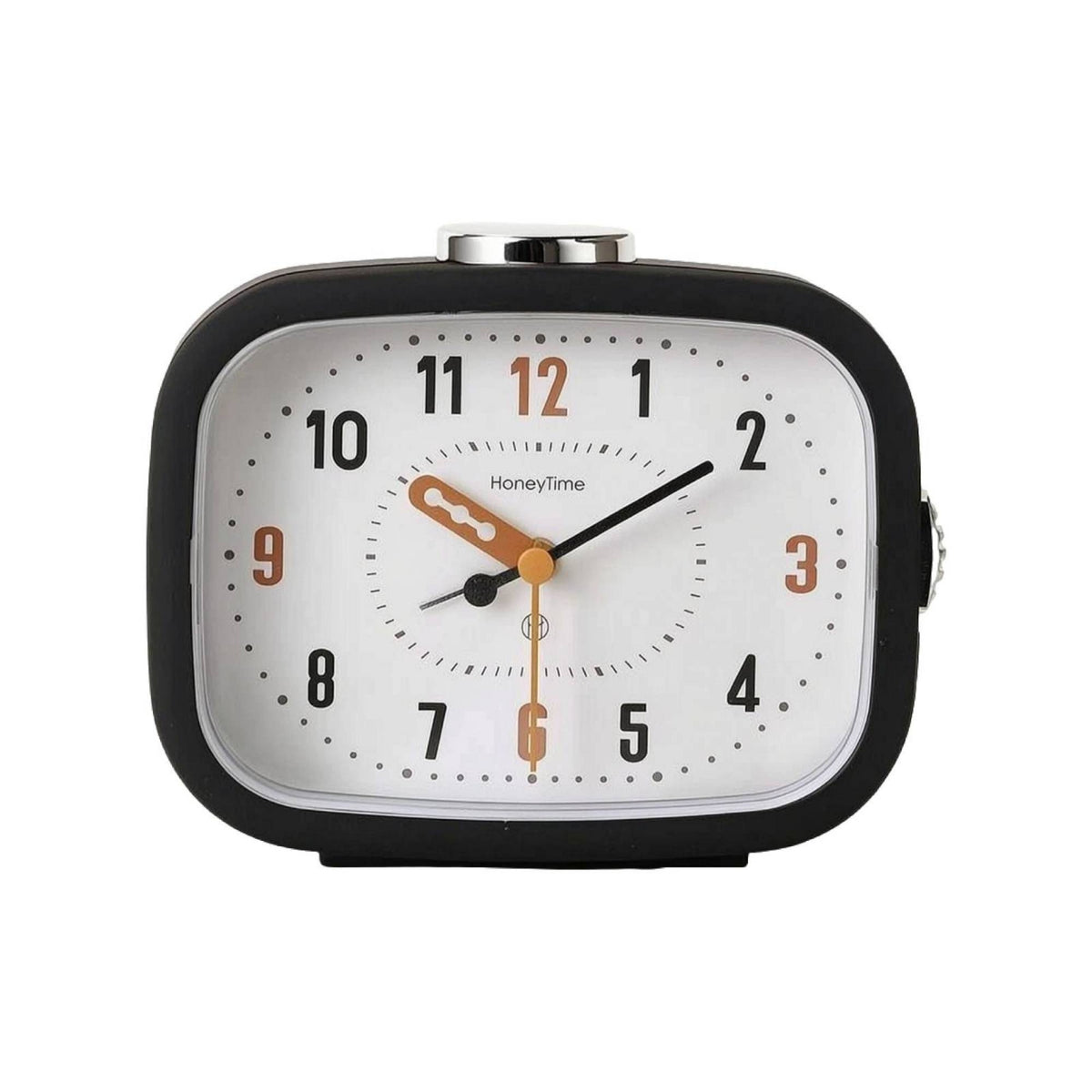 Music Alarm Clock Timepiece Numbered Dial Clear Lens Silent Analog Alarm Clock Easy to Read