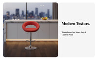 Adjustable Swivel Stool Stable Wide Base Adjustable loopBack Stool for Kitchen