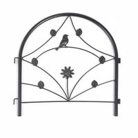 Wrought Iron Fence Panel Decorative Garden Border Waterproof Interlocking Landscape Fence for Yard, Park