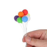 1:12 Mini Dollhouse Accessory Simulation Balloons, 8 Colors, Clay Balloons, Garden Scene Decor