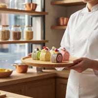 Wooden Cake 2-in-1 Lid-in-1 Use Food Display Easy to Clean for Party