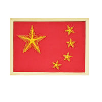 DIY Red Flag String Art Kit for Kids, Patriotic Theme Craft Decoration