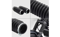 Motorcycle Front Fork Boot Rubber Fork Dust Boots with Clamps Guard Sleeves for Motorcyclists, Riders