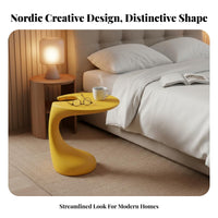 Bedside Table Nordic Design Bean-Shaped End Table Modern Aesthetic for Students