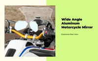Foldable aluminum wide-angle mirror