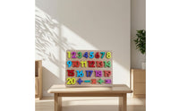 Early Learning Wooden Puzzle Board with Removable Pieces Chunky Wooden Puzzle Long-Lasting Toy Sturdy for Classroom