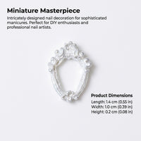Mini Photo Frame Nail Art Charms, Tiny Picture Frame Embellishments for Jewelry Making, White Resin Miniature Craft Supplies, French Princess Series