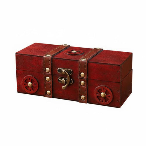 Vintage Wooden Storage Box Multipurpose Retro Trinket Box Great Gift Idea Decorative Storage Chest for Collectors, Photographers