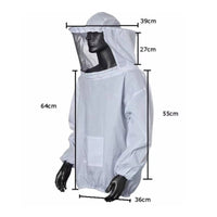 Bee Suit and Tool Kit Detachable Mesh Hood Bee Suit Jacket and Tool Set Beginner-Friendly Beekeeper Starter Kit for Hobbyists