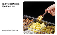 Multicompartment Topping Station Includes Lids Commercial Kitchen Supply for Caterers