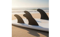 3 Pieces Streamlined Thruster Fin Set Balanced Surfboard Tail Fin Maneuverable Fins Responsive for Surfers