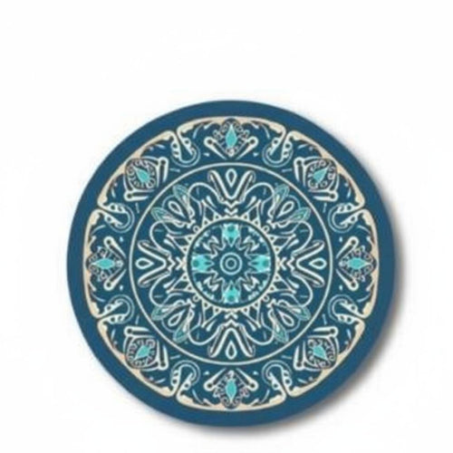 Bohemian Style Placemat Decorative Bohemian Style Drink Mat Colorful Patterns Round Mandala Cup Mat for Cafe