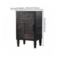 Vintage Storage Cabinet Fully Assembled Carved Storage Cabinet Hinged Doors