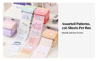 256 Ers Y Note Roll Full Back Pull-out Y Notes Gradient Color Self Note Roll for Parents, Home, Journaling, Scrapbooking