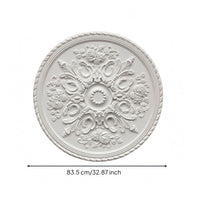 Ornate Floral Ceiling Medallion White PU Ceiling Medallion Circular