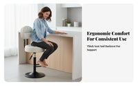 Adjustable Pedestal Chair with Backrest Modern Design for Homeowners