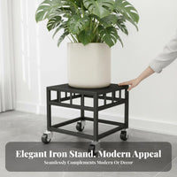 Wheeled Planter carrier unattachedstanding Plant Stand 360° Rotating casters for Entryway