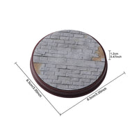 Slim Resin Base with Brick Texture Realistic Miniature Display Base Small Holder Sturdy for Hobbyists, Desk