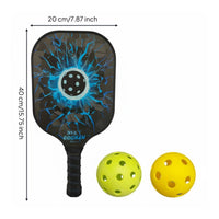 Non-Slip Grip Pickleball Paddle Enlarged Sweet Area Carbon Fiber Pickleball Paddle Shock Absorbing Sports Equipment USAPA Approved for Professionals