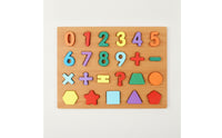 Easy-to-Grasp Wooden Board with Removable Pieces Long-Lasting Wooden Puzzle Compact Educational Puzzle for Preschoolers