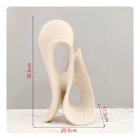 Abstract Sculpture Hollow Resin Sculpture Compact Tabletop Ornament for Entryway, Office