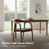 Curved Spinerest Chair Natural Wood Wood Frame Upholstered Wooden Chair Modern Design Ergonomic Spine Assistance for Study