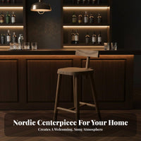 Bar Stool with Spinerest Modern Minimalist Design Counter Chair Nordic and Aesthetic Easy to Assemble for Adults, Householders