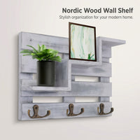 Bedroom Corner Shelf Wall Mounted for Homeowners, Solid Wood Display and Unit for Living Room, Space-Saving