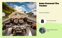 Solar-powered tire pressure monitor