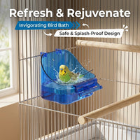 Bird Cage Bathing Dispenser, Parrot Feeder Cage Water Feeder, Internal Hanging Bird Water, Wear Resi - Image 10