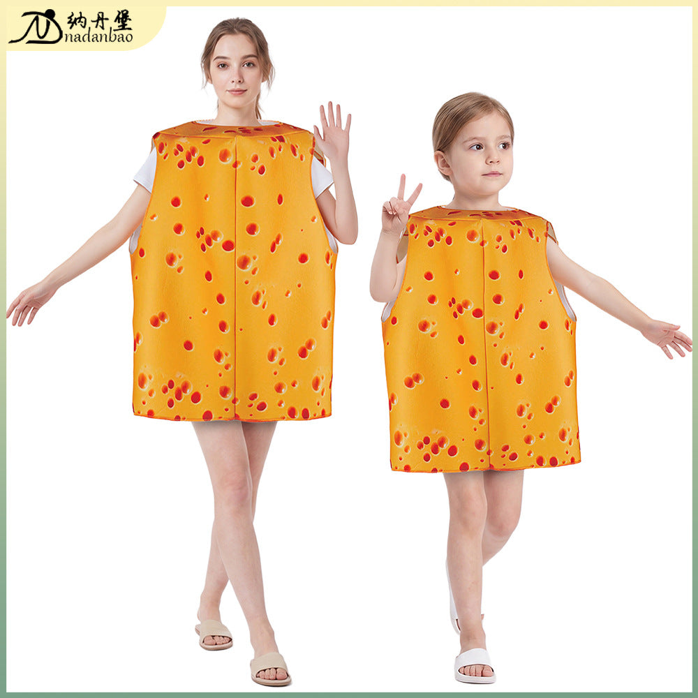 Festival Party Costume Top for Kids' Activities, Food Theme, Unisex