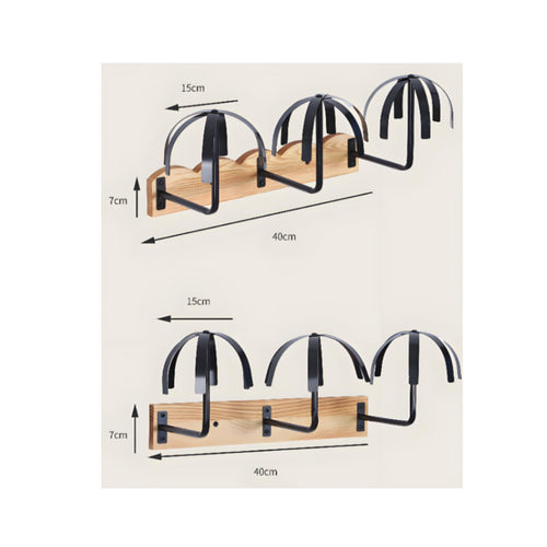 Wood and Metal Hairpiece Organizer Multifunctional Household Storage